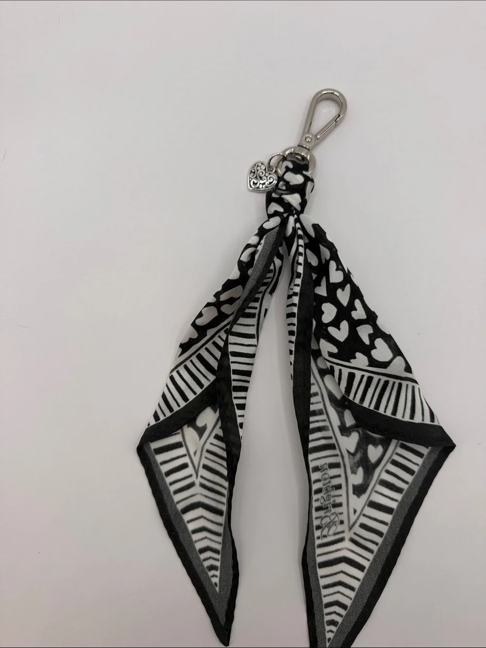 Brighton Fashionista Open Hearts Scarf Keychain or Purse Charm